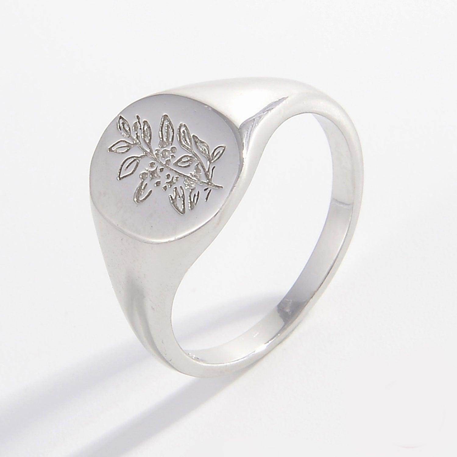 925 Sterling Silver Signet Ring for Men and Women - Selvanelle