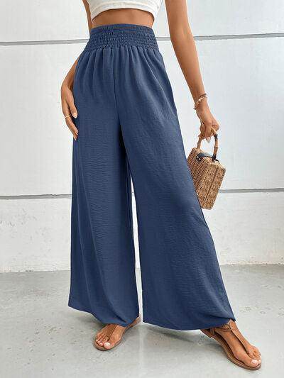 Perfee Wide Leg Pants with Pockets for Women Stylish Comfort - Selvanelle
