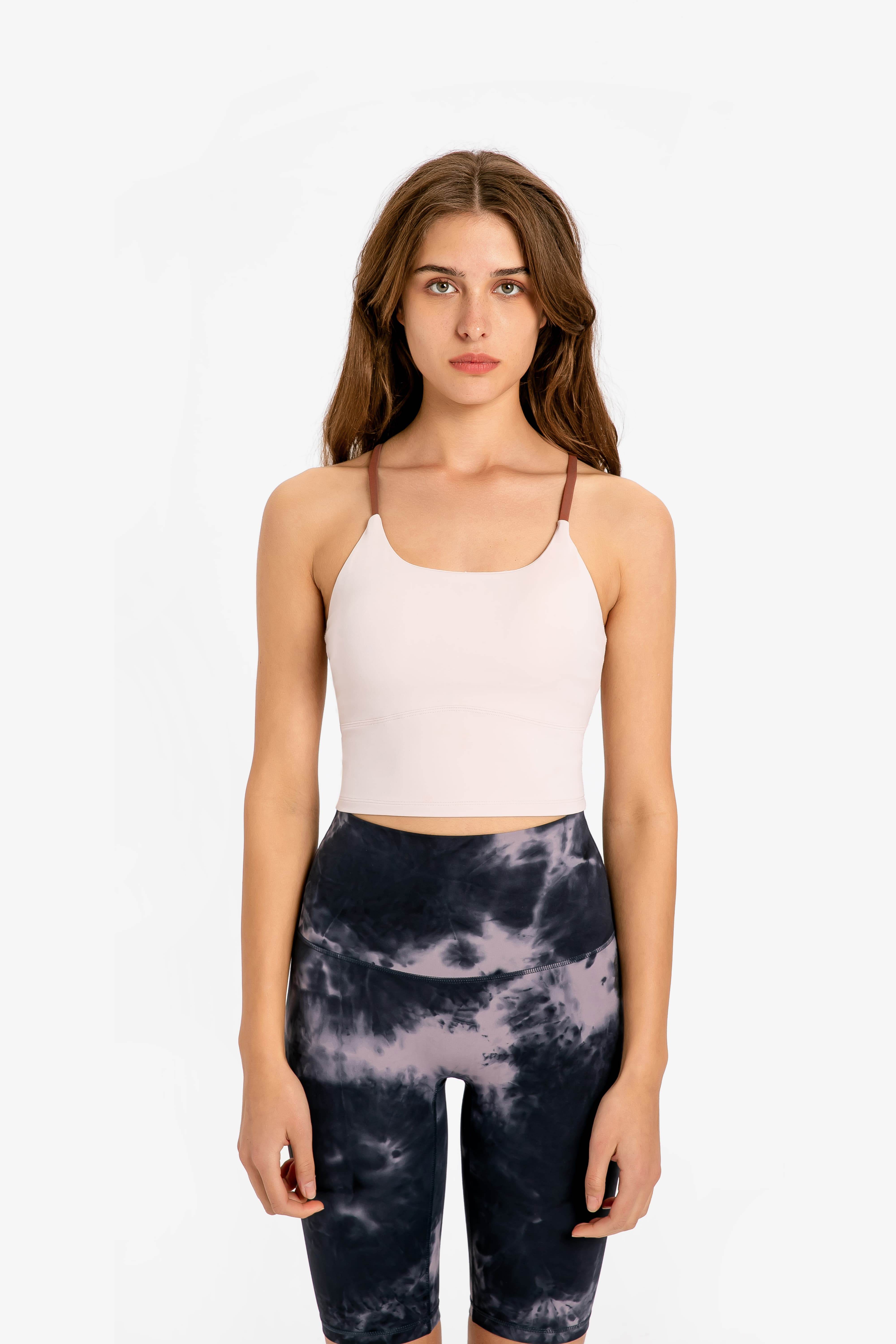 Millennia Crisscross Back Scoop Neck Sports Cami - Selvanelle