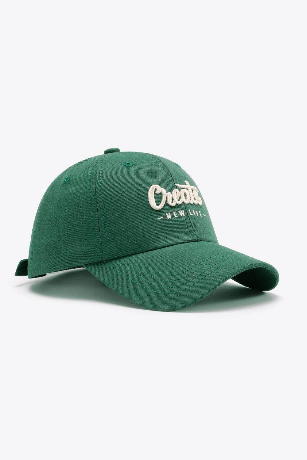 CREATE NEW LIFE Adjustable Cotton Baseball Cap for All Sizes - Selvanelle