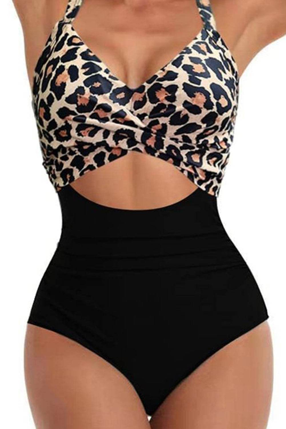 Tied Crisscross Cutout One-Piece Swimwear - Selvanelle