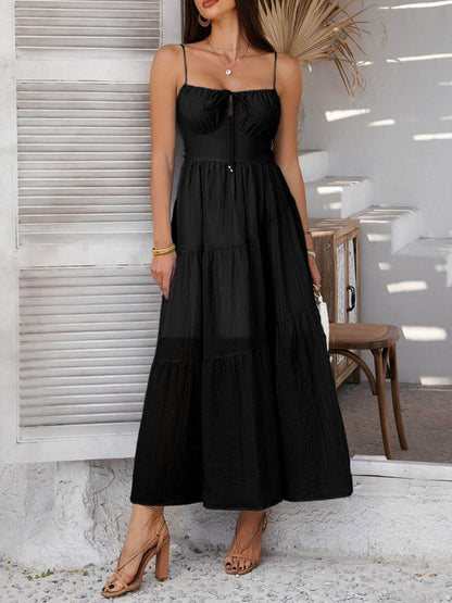Devine Smocked Tiered Maxi Cami Dress - Selvanelle