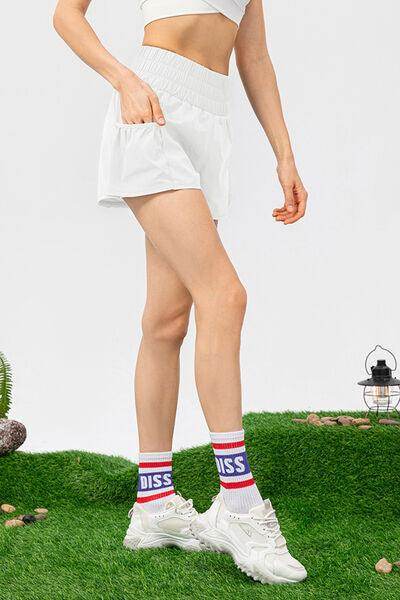 Elastic Waist Pocketed Active Shorts for Ultimate Comfort - Selvanelle