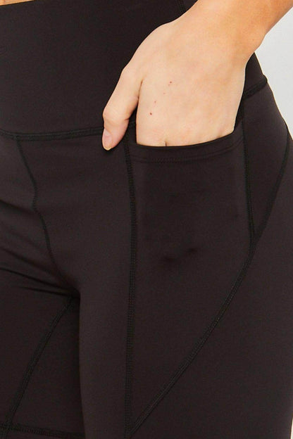 Love Tree High Waist Seam Detail Active Shorts for Women - Selvanelle