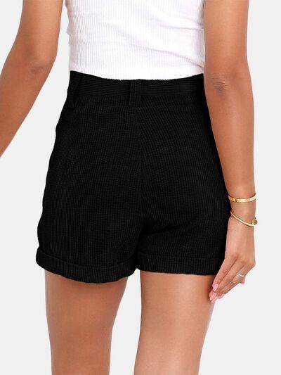 Full Size High Waist Shorts with Pockets for Women - Selvanelle