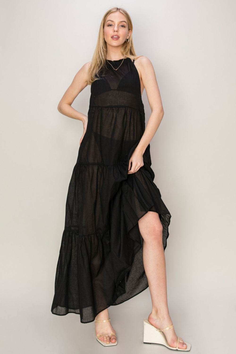 HYFVE Halter Neck Cover Up Maxi Dress - Selvanelle