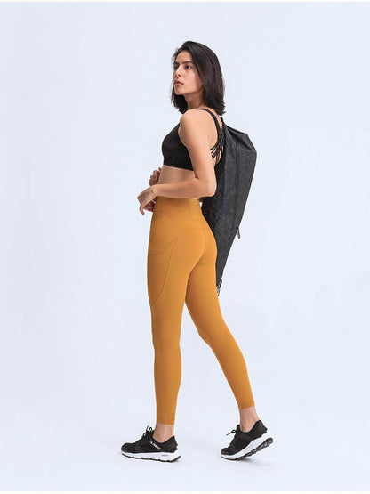 Millennia Wide Waistband Leggings with Pockets for Women - Selvanelle