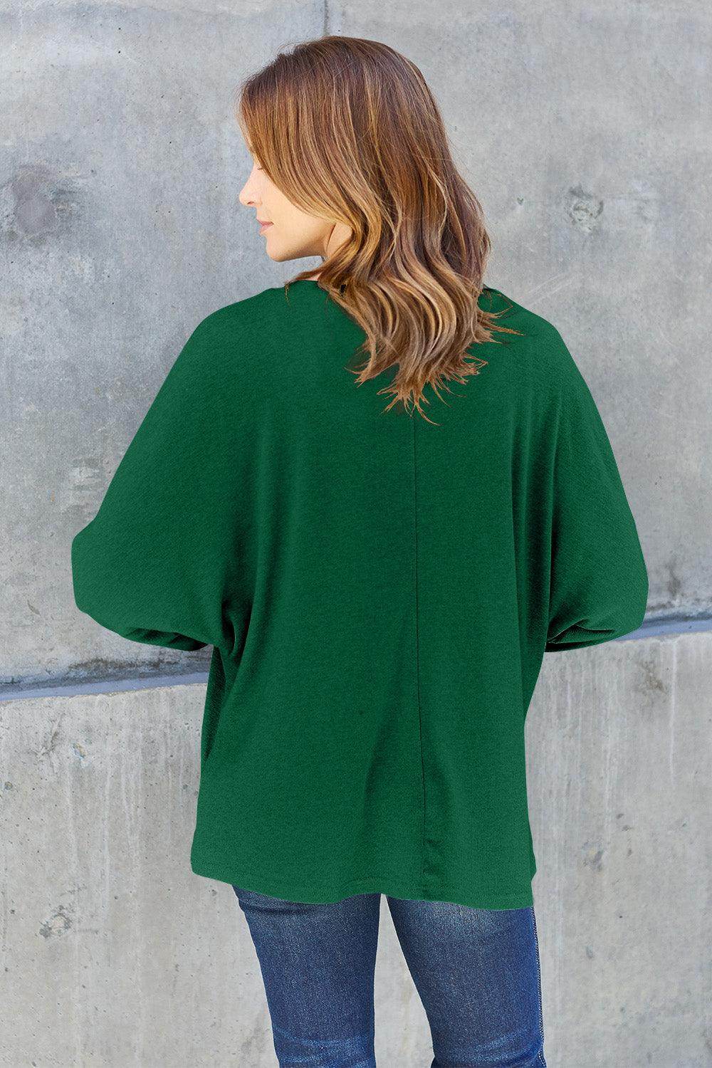 Double Take Full Size Round Neck Long Sleeve T-Shirt for Women - Selvanelle