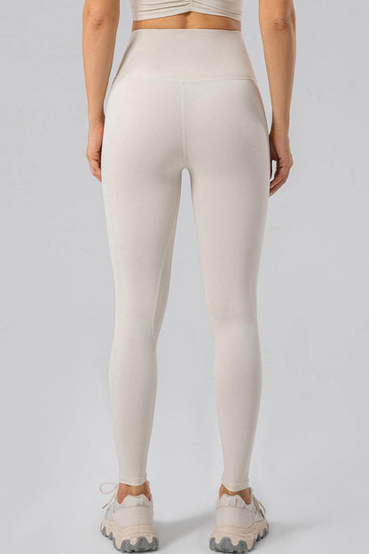 High Waist Wide Waistband Active Leggings for Women - Selvanelle