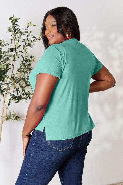 Basic Bae Full Size Round Neck Short Sleeve T-Shirt for Women - Selvanelle