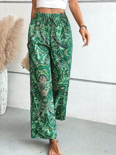 Printed Wide Leg Pants for Stylish Comfort and Fit - Selvanelle