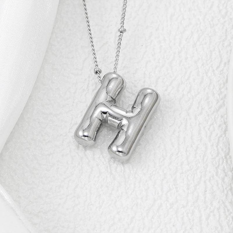 Copper Bubble Letter Pendant Necklace for Stylish Charm - Selvanelle