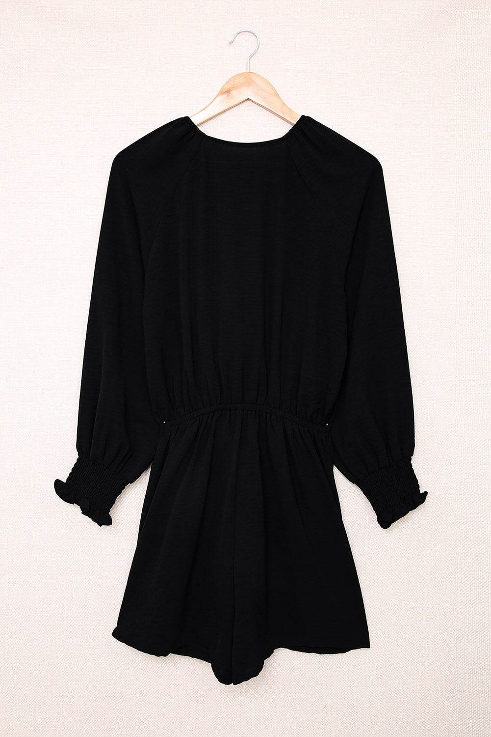 Tied Flounce Sleeve Plunge Romper - Selvanelle