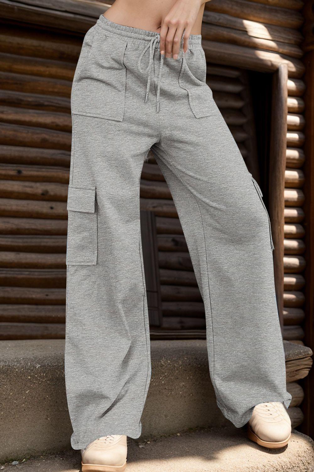 Drawstring Active Pants with Pockets for Comfort and Style