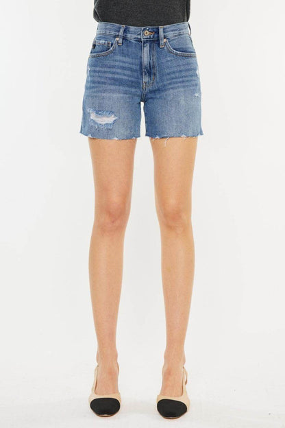 Kancan Distressed High Waist Denim Shorts for Women - Selvanelle