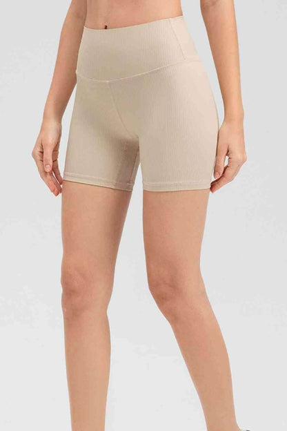 Wide Waistband Slim Fit Sports Shorts for Active Lifestyle - Selvanelle