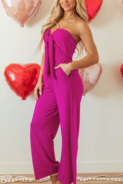 Tied Tube Wide Leg Jumpsuit - Selvanelle