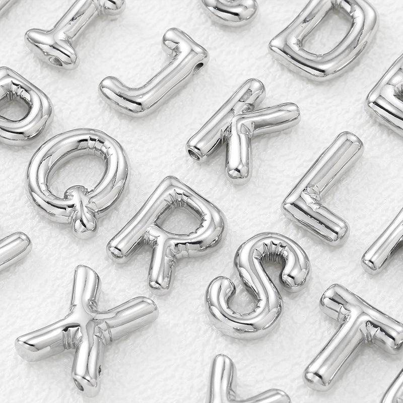 Copper Bubble Letter Pendant Necklace for Stylish Charm - Selvanelle