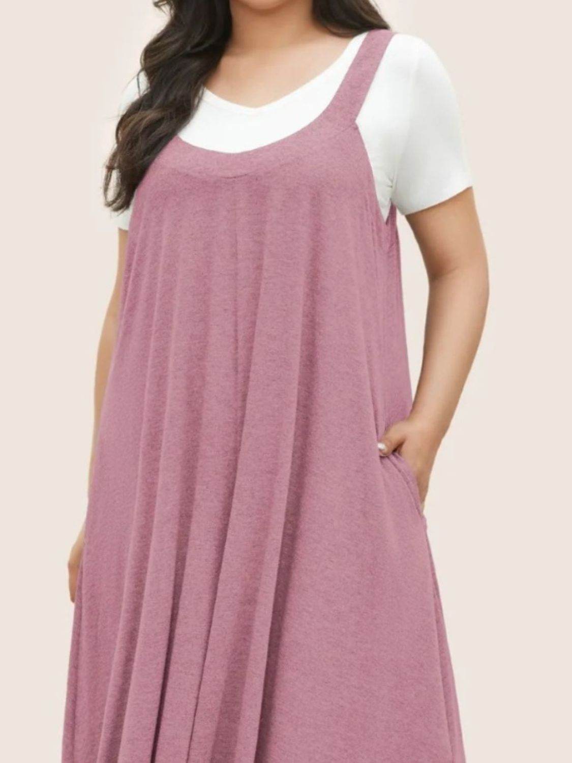 Full Size Pocketed Wide Leg Overalls - Selvanelle