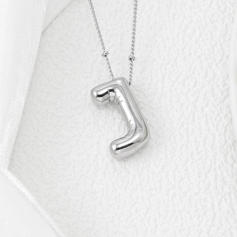 Copper Bubble Letter Pendant Necklace for Stylish Charm - Selvanelle