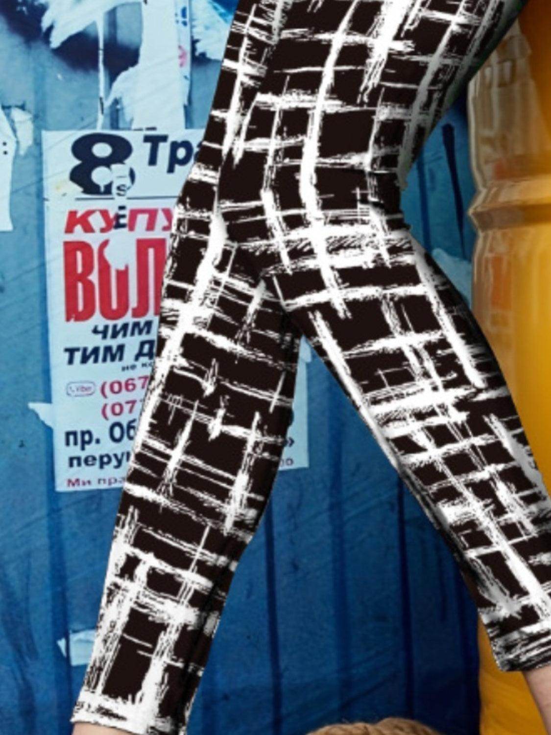 Printed High Waist Skinny Leggings for Women Stylish Fit - Selvanelle