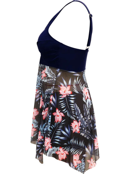 Printed Wide Strap Two-Piece Swim Set - Selvanelle