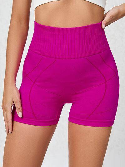 High Waist Active Shorts for Women with Stretch Fabric - Selvanelle