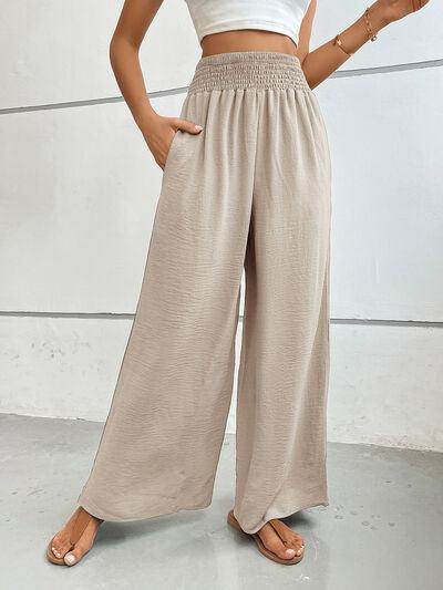 Perfee Wide Leg Pants with Pockets for Women Stylish Comfort - Selvanelle