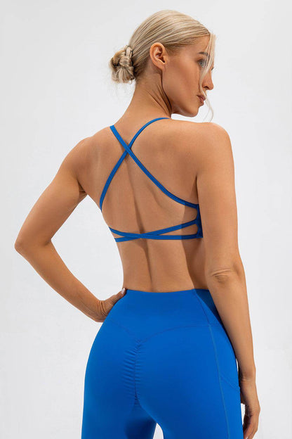Crisscross Spaghetti Strap Active Cami for Comfortable Wear - Selvanelle