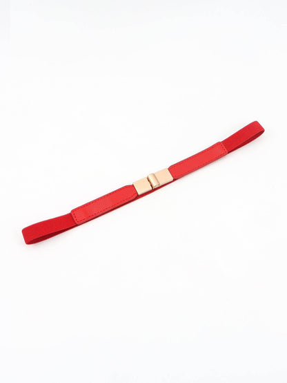 PU Elastic Skinny Belt for Women Adjustable Fashion Accessory - Selvanelle