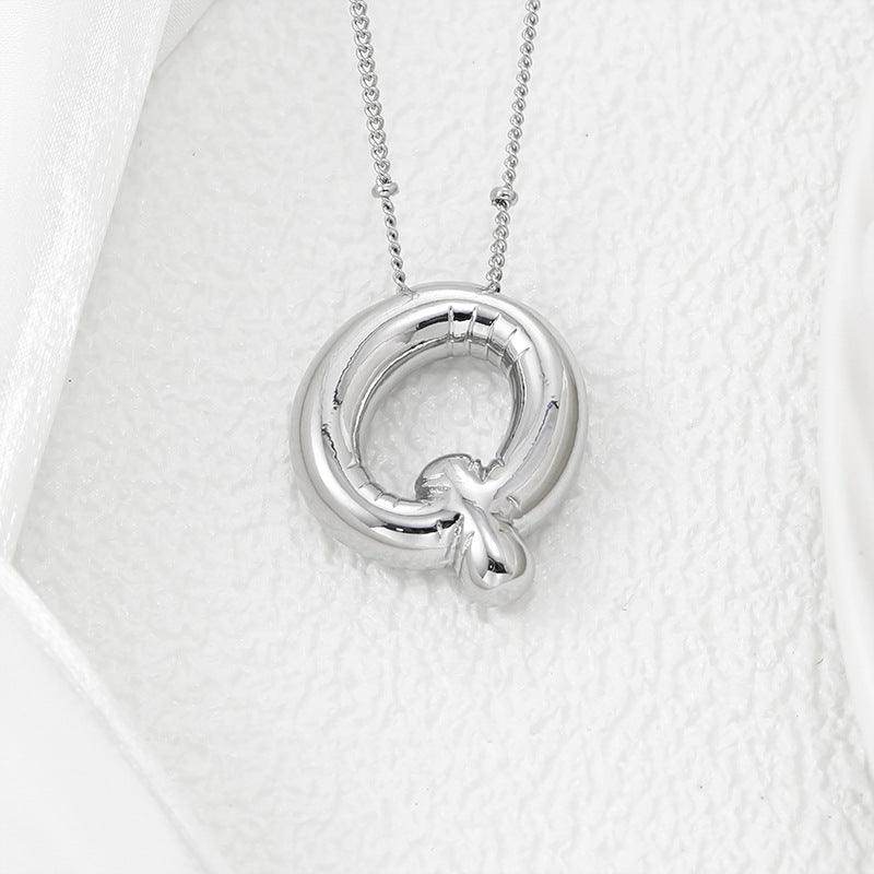 Copper Bubble Letter Pendant Necklace for Stylish Personalization - Selvanelle