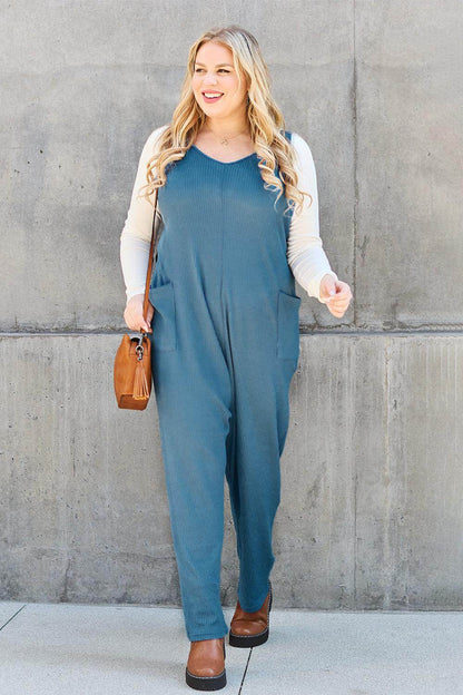 Double Take Full Size Sleeveless Straight Jumpsuit for Women - Selvanelle