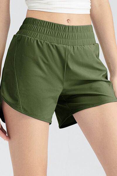 Elastic Waist Active Shorts for Comfortable Workouts - Selvanelle