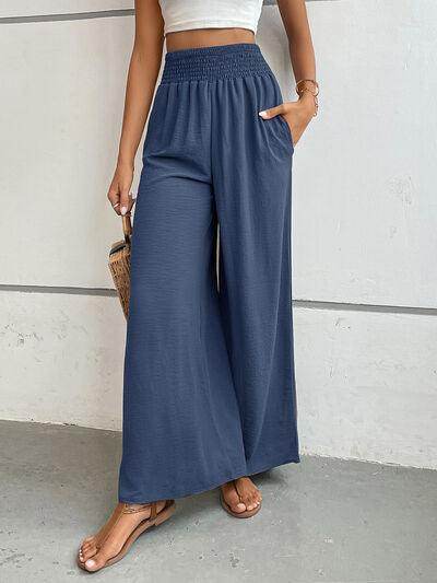 Perfee Wide Leg Pants with Pockets for Women Stylish Comfort - Selvanelle