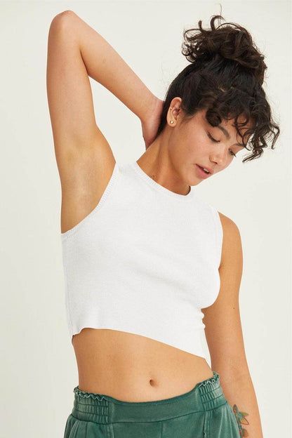 HYFVE Ribbed Knit Cropped Tank Top for Casual Style - Selvanelle