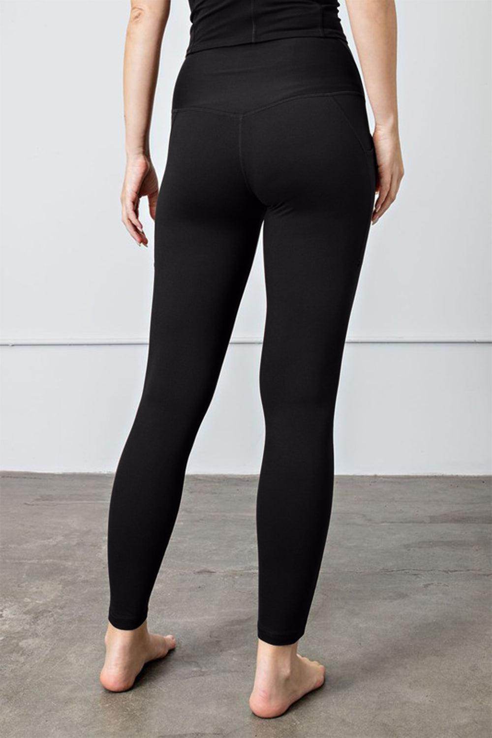 Faith Apparel High Waist Wide Waistband Leggings for Comfort - Selvanelle