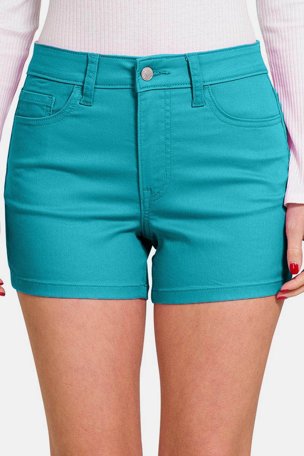 Zenana High Waist Denim Shorts for Women Summer Style - Selvanelle