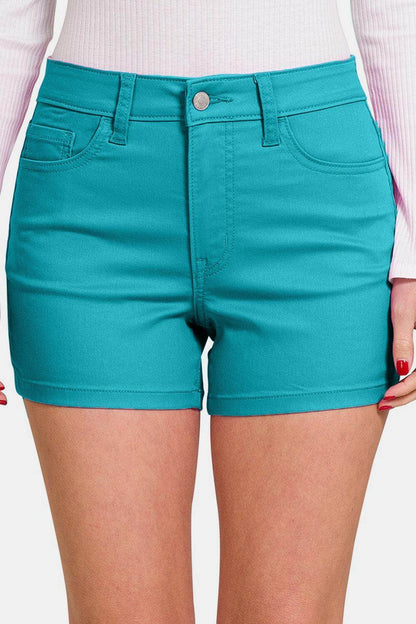 Zenana High Waist Denim Shorts for Women Summer Style - Selvanelle