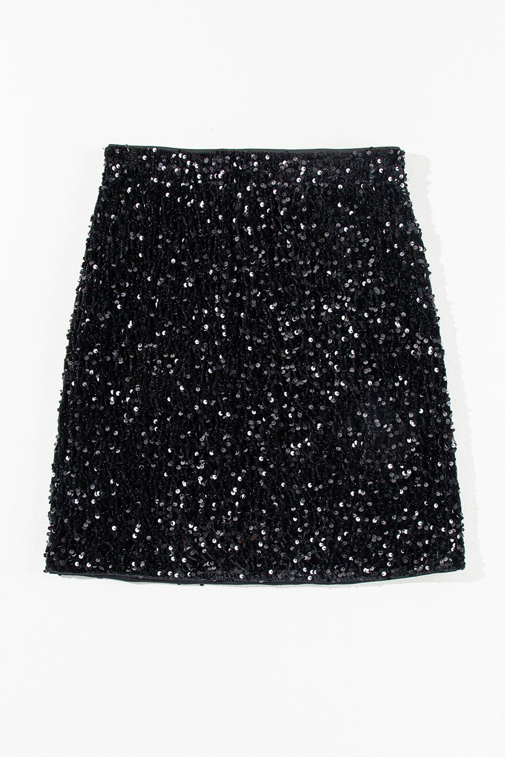 Stylish Sequin Mini Skirt for Parties and Night Out