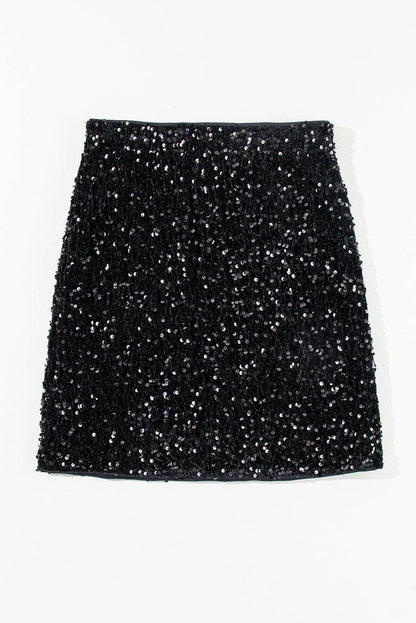 Stylish Sequin Mini Skirt for Parties and Night Out - Selvanelle