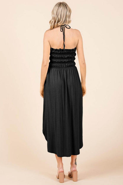 Culture Code Tie Back Shirring Dress with Pockets Style - Selvanelle