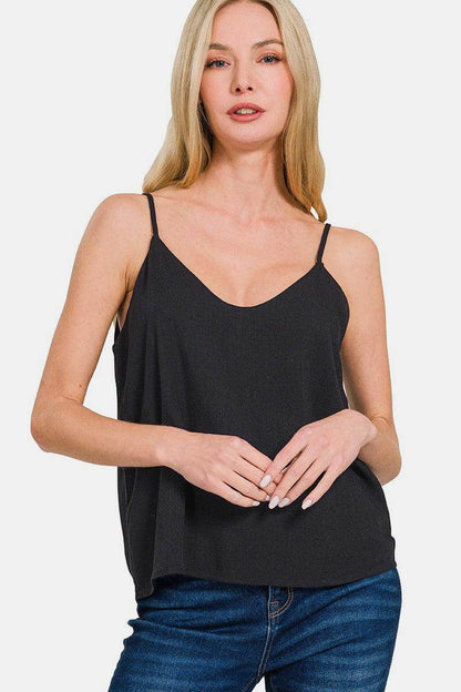 Zenana Two Layered Spaghetti Strap Cami for Women - Selvanelle