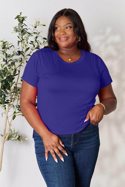 Basic Bae Full Size Round Neck Short Sleeve T-Shirt for Women - Selvanelle