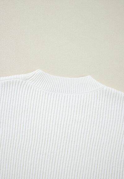 Heart Sequin Round Neck Long Sleeve Sweater for Women - Selvanelle