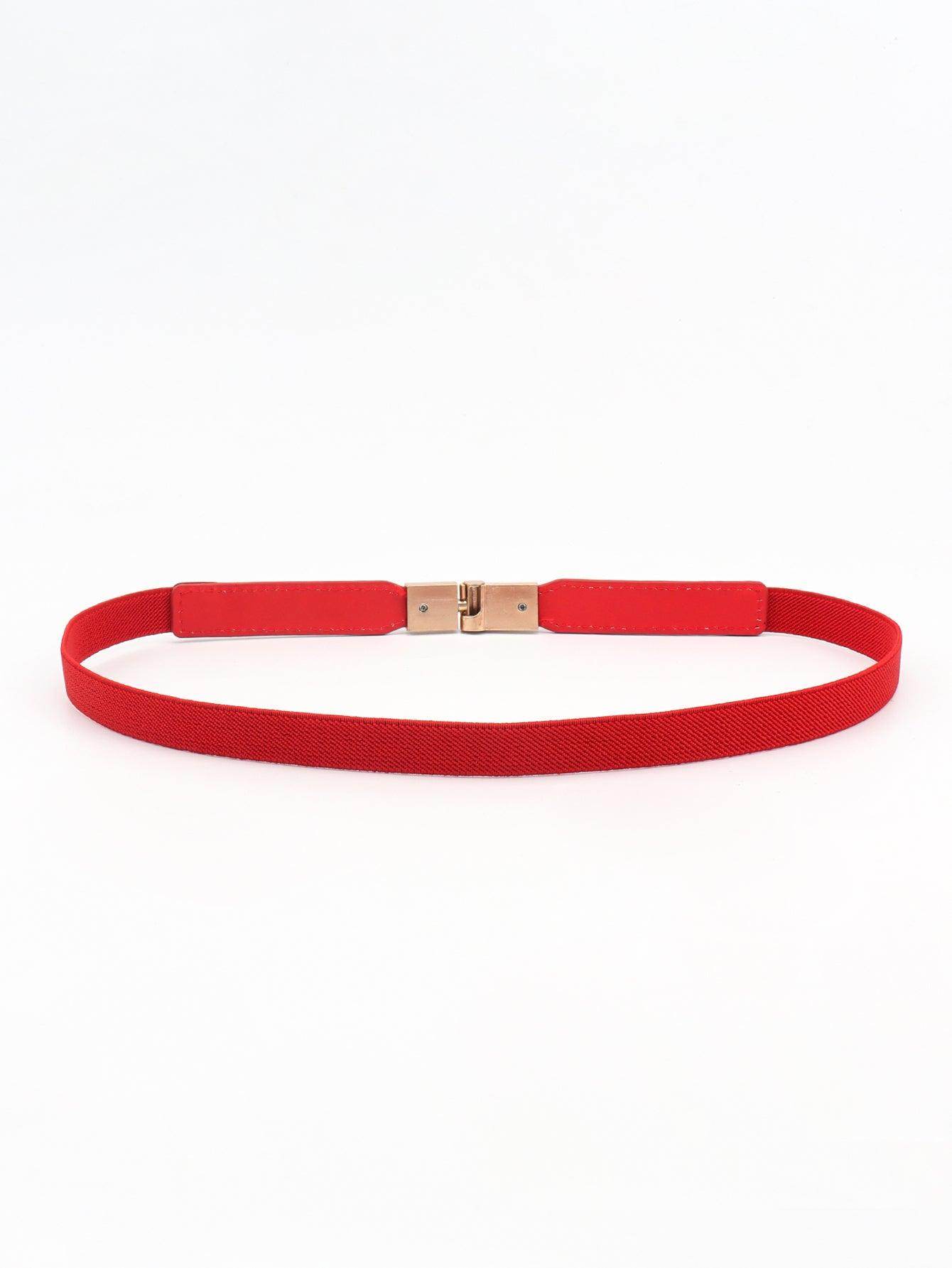 PU Elastic Skinny Belt for Women Adjustable Fashion Accessory - Selvanelle