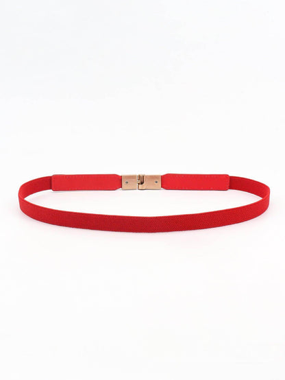 PU Elastic Skinny Belt for Women Adjustable Fashion Accessory - Selvanelle