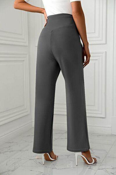 High Waist Straight Leg Pants for Women in Various Sizes - Selvanelle
