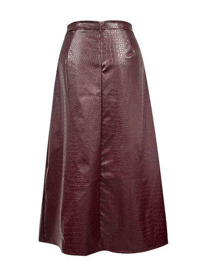 High Waist Midi Skirt for Women with Opaque Style - Selvanelle