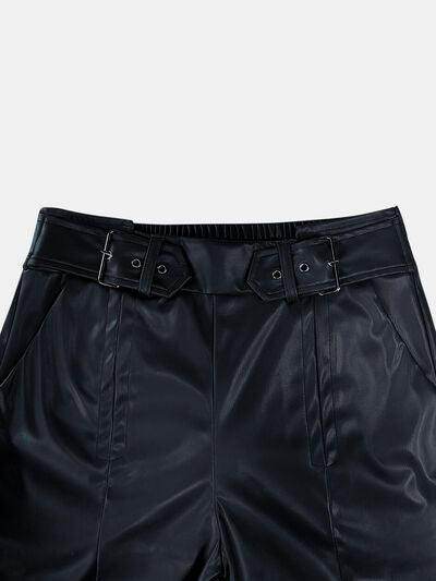 Half Elastic Waist Wide Leg Pants for Comfortable Style - Selvanelle