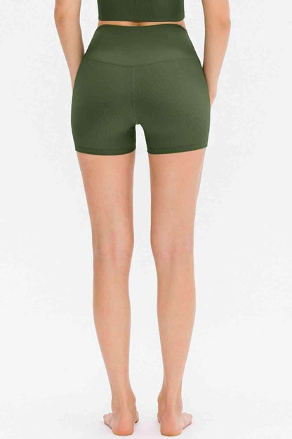 Slim Fit Wide Waistband Sports Shorts for Active Lifestyle - Selvanelle